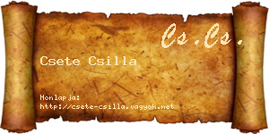 Csete Csilla névjegykártya